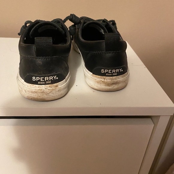 Black Leather Sperry Top-Siders - Size 8.5 - Picture 3 of 4